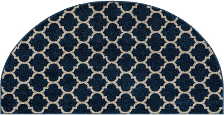 Dark Blue 3' 1 x 6' 1 Trellis Hearth Area Rug