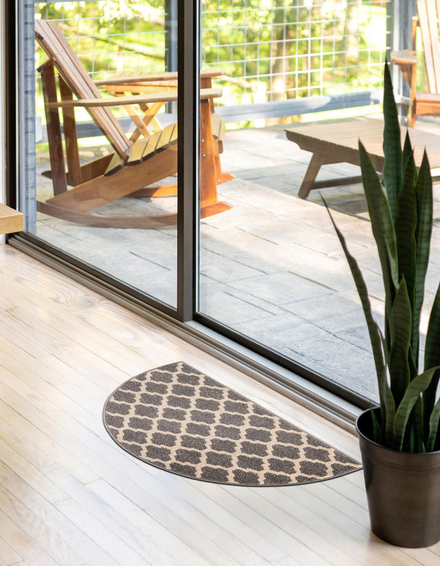 Dark Gray 2' 2 x 3' 7 Trellis Hearth Area Rug