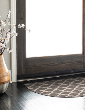 Dark Gray 2' 2 x 3' 7 Trellis Hearth Area Rug