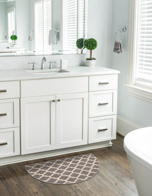 Dark Gray 2' 2 x 3' 7 Trellis Hearth Area Rug