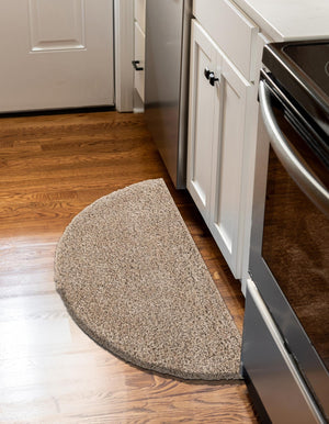 Taupe 2' 7 x 4' 1 Solid Shag Hearth Area Rug Thick Soft Touch Fluffy & Plush Shaggy Pile