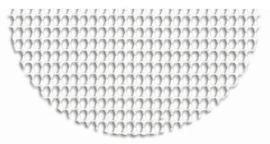 2' x 4' Non-Slip Semicircle Hearth Rug Pad