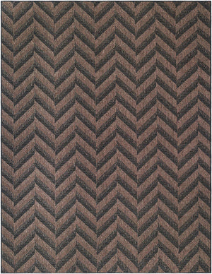 Brown 9' x 12' Outdoor Modern Rectangle Area Rug Weather Resistant for Patio, Deck, Terrace, Balcony, Porch 100% Polypropylene Modern Outside Carpet for Sale at Rug Engine