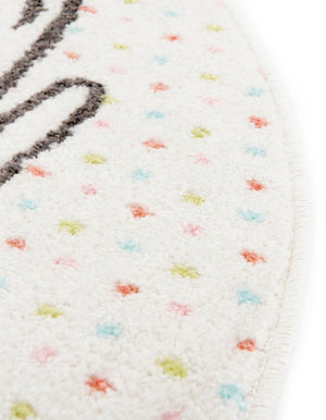 Gray 8' x 8' Whimsy Kids Round Rug