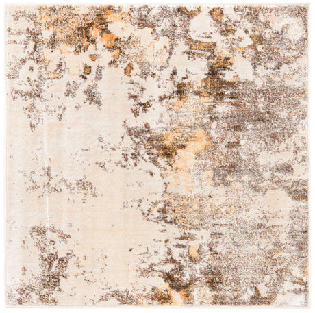 Ivory Beige 3' 3 x 3' 3 Helios Square Area Rug 100% Polypropylene (Space-Dyed Yarn) Easy Clean With Cotton Backing Contemporary Carpet for Sale at Rug Engine