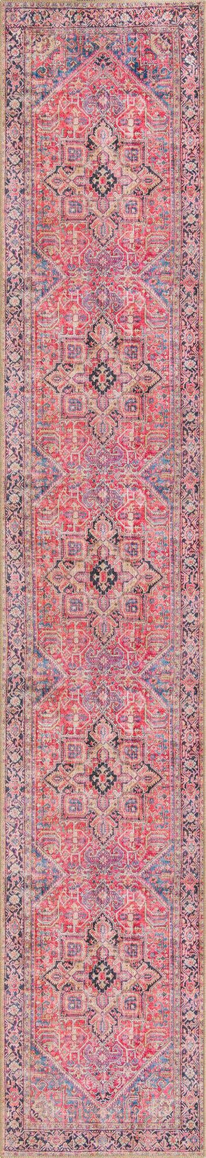 Red 2' 6 x 14' 1 Timeless Washable Runner Rug