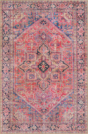 Red 4' 1 x 6' 1 Timeless Washable Rectangle Rug