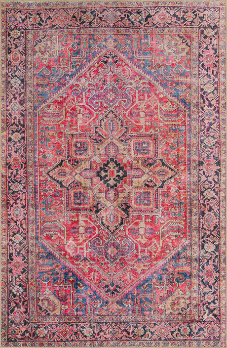 Red 6' 1 x 9' Timeless Washable Rectangle Rug