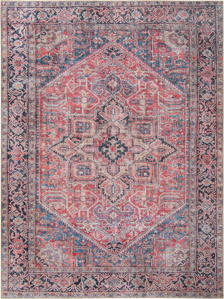 Red 9' x 12' Timeless Washable Rectangle Rug