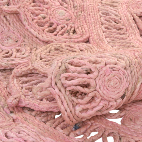 Pink 3' 1 x 5' 1 Braided Jute Oval Area Rug 100% Jute Hand Braided Natural Eco-Friendly Boho Style Carpet for Living Rooms Dining Office Space Dorms for Sale at Rug Engine