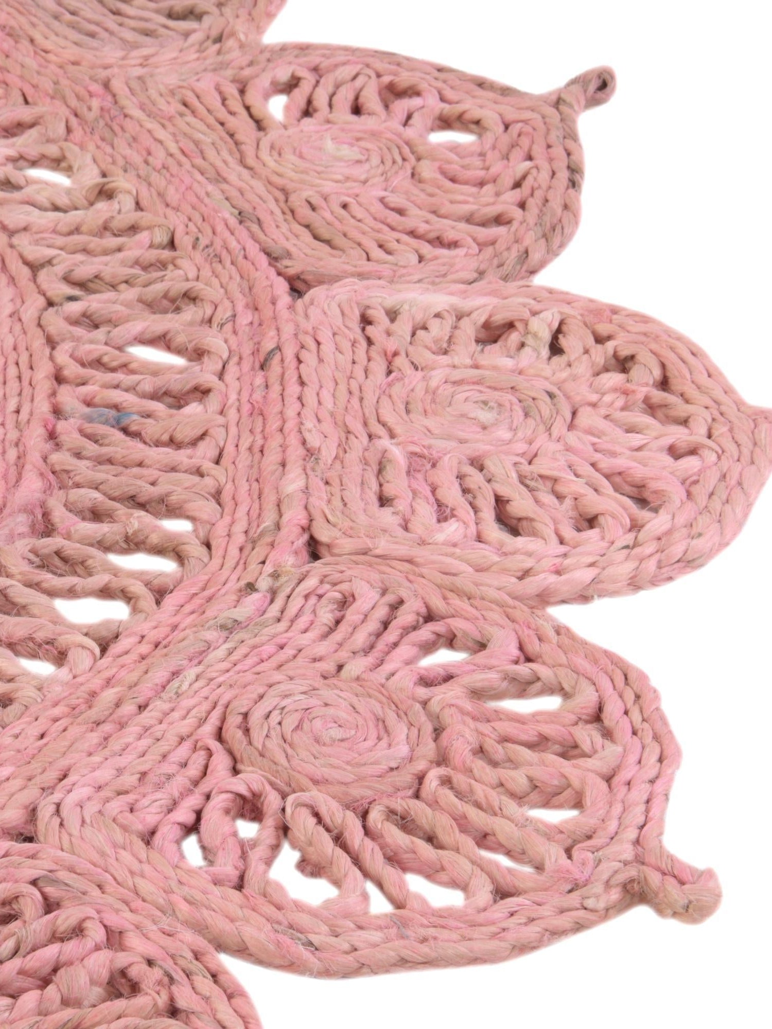 Pink 3' 1 x 5' 1 Braided Jute Oval Area Rug 100% Jute Hand Braided Natural Eco-Friendly Boho Style Carpet for Living Rooms Dining Office Space Dorms for Sale at Rug Engine