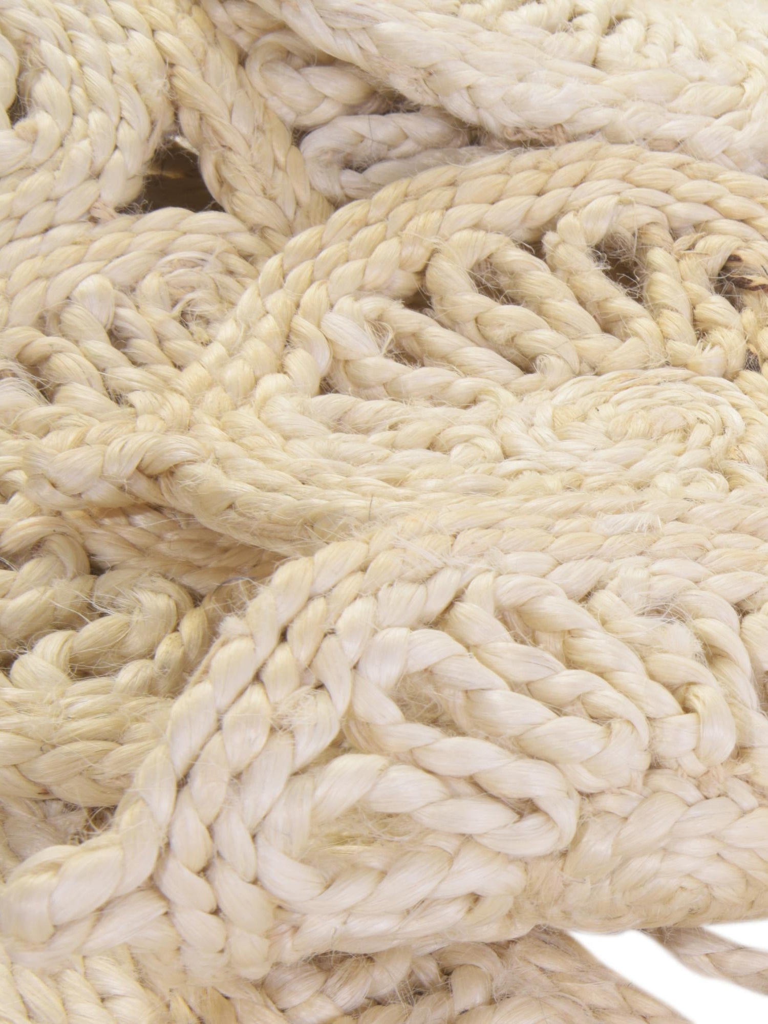 Ivory 5' 1 x 5' 1 Braided Jute Round Area Rug 100% Jute Hand Braided Natural Eco-Friendly Boho Style Carpet for Living Rooms Dining Office Space Dorms for Sale at Rug Engine