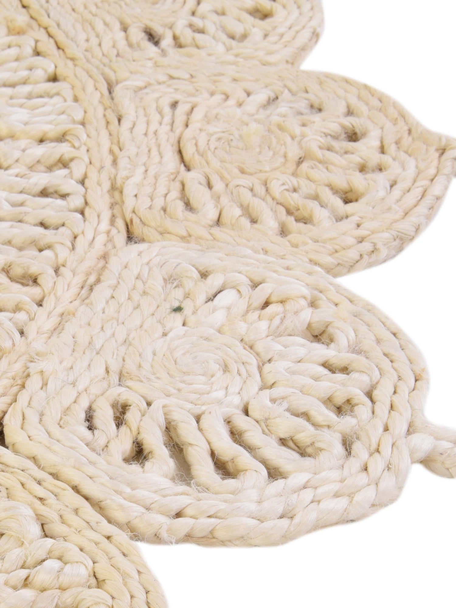 Ivory 2' x 2' Braided Jute Round Area Rug 100% Jute Hand Braided Natural Eco-Friendly Boho Style Carpet for Living Rooms Dining Office Space Dorms for Sale at Rug Engine