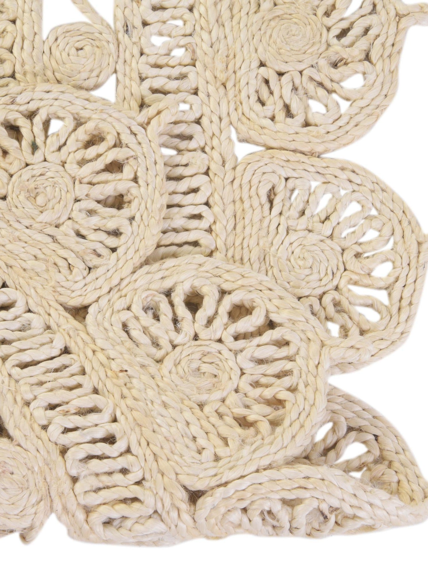 Ivory 4' 1 x 4' 1 Braided Jute Round Area Rug 100% Jute Hand Braided Natural Eco-Friendly Boho Style Carpet for Living Rooms Dining Office Space Dorms for Sale at Rug Engine