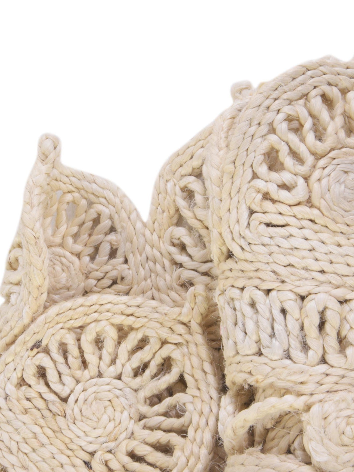 Ivory 3' 1 x 3' 1 Braided Jute Round Area Rug 100% Jute Hand Braided Natural Eco-Friendly Boho Style Carpet for Living Rooms Dining Office Space Dorms for Sale at Rug Engine