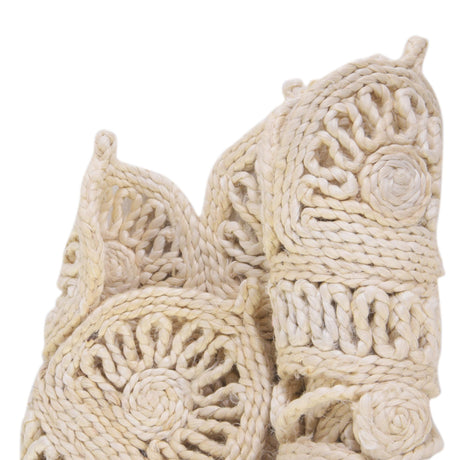 Ivory 3' 1 x 3' 1 Braided Jute Round Area Rug 100% Jute Hand Braided Natural Eco-Friendly Boho Style Carpet for Living Rooms Dining Office Space Dorms for Sale at Rug Engine