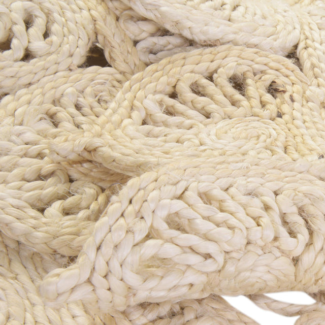 Ivory 2' x 3' 1 Braided Jute Oval Rug