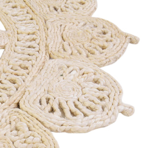 Ivory 2' x 3' 1 Braided Jute Oval Rug