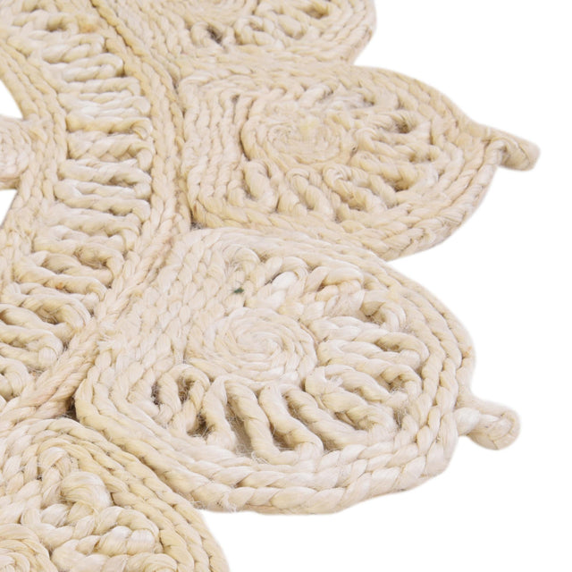 Ivory 2' x 3' 1 Braided Jute Oval Rug
