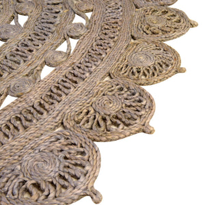 Gray 6' 1 x 6' 1 Braided Jute Round Rug
