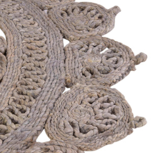 Gray 8' x 10' Braided Jute Oval Rug