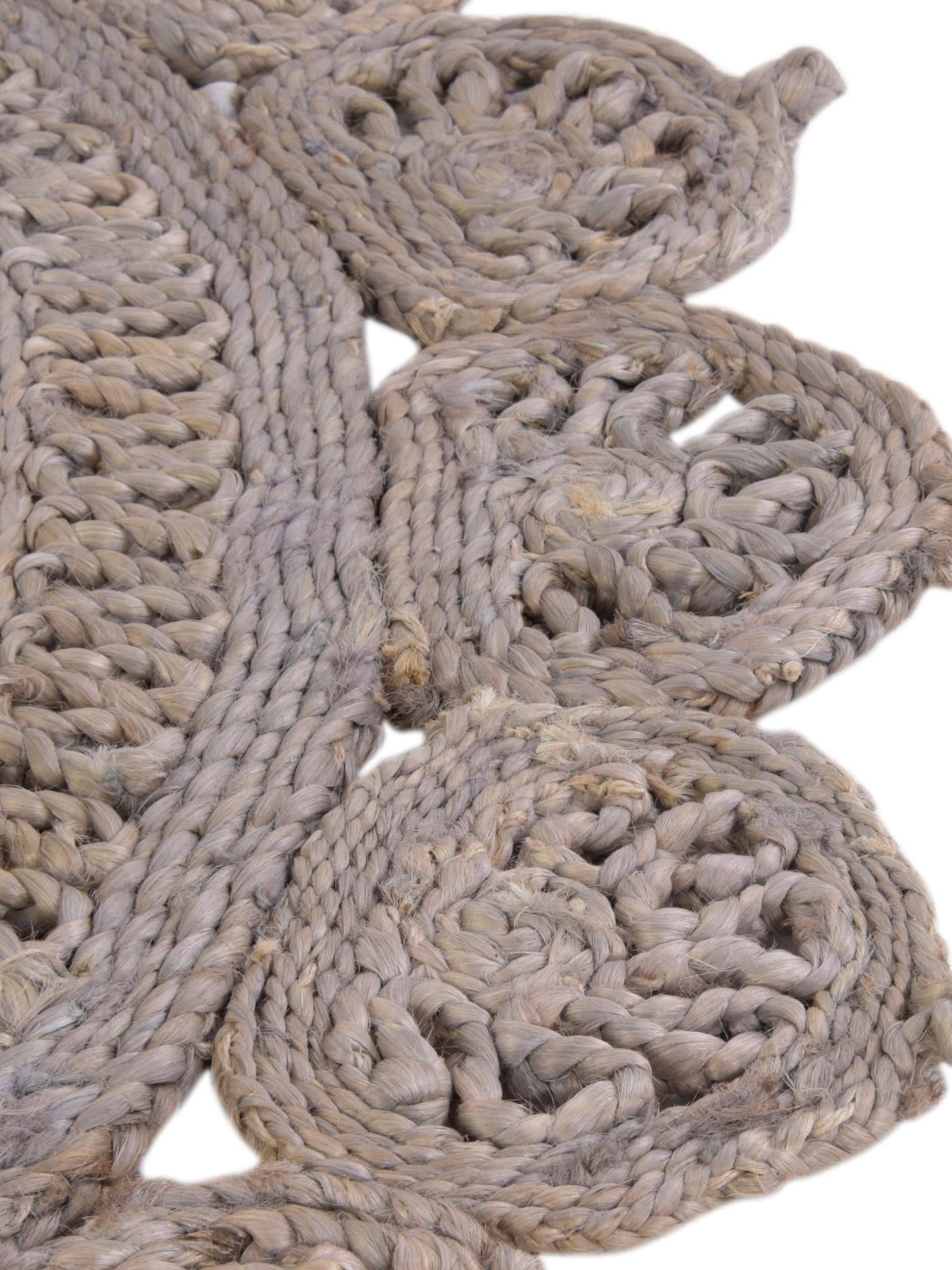Gray 4' 1 x 6' 1 Braided Jute Oval Area Rug 100% Jute Hand Braided Natural Eco-Friendly Boho Style Carpet for Living Rooms Dining Office Space Dorms for Sale at Rug Engine