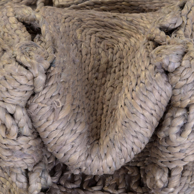 Gray 5' 1 x 8' Braided Jute Oval Rug