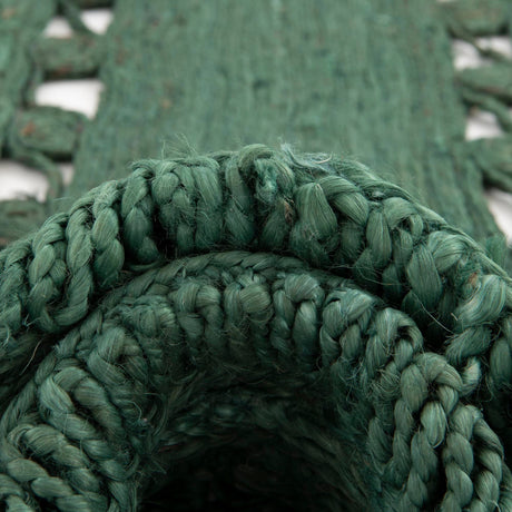 Hunter Green 5' 1 x 8' Braided Jute Oval Area Rug 100% Jute Hand Braided Natural Eco-Friendly Boho Style Carpet for Living Rooms Dining Office Space Dorms for Sale at Rug Engine