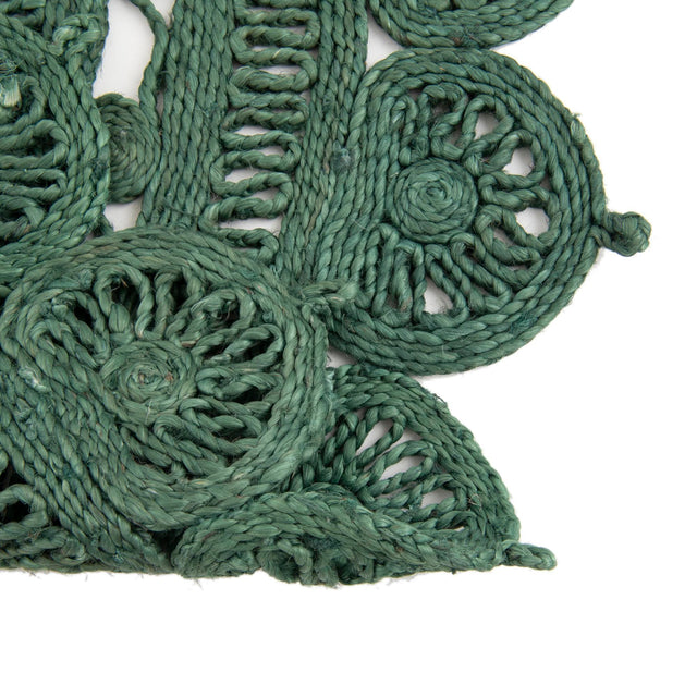 Hunter Green 8' x 10' Braided Jute Oval Rug