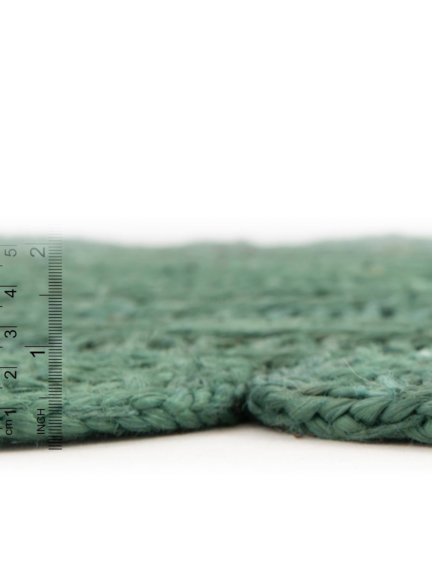 Hunter Green 7' 10 x 7' 10 Braided Jute Round Area Rug 100% Jute Hand Braided Natural Eco-Friendly Boho Style Carpet for Living Rooms Dining Office Space Dorms for Sale at Rug Engine