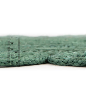 Hunter Green 6' 1 x 6' 1 Braided Jute Round Rug