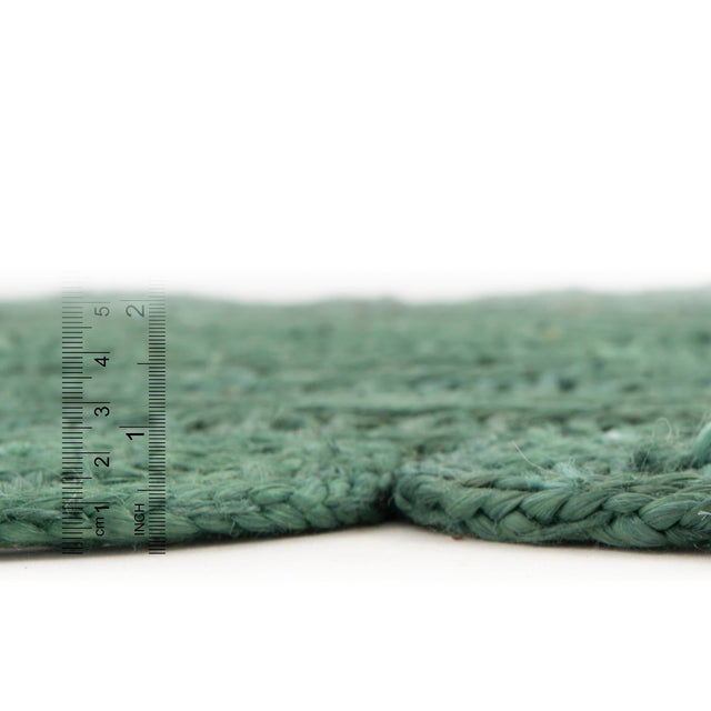 Hunter Green 6' 1 x 6' 1 Braided Jute Round Rug