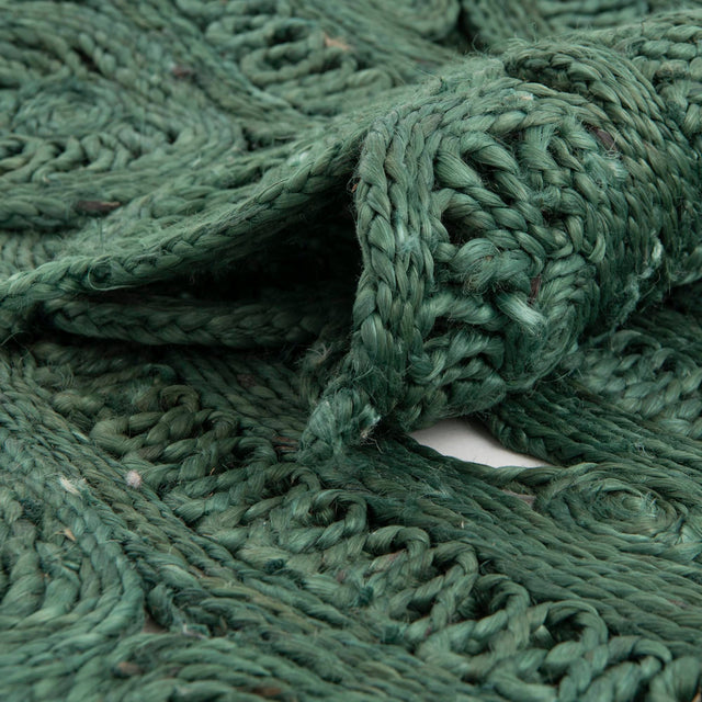 Hunter Green 6' 1 x 6' 1 Braided Jute Round Rug