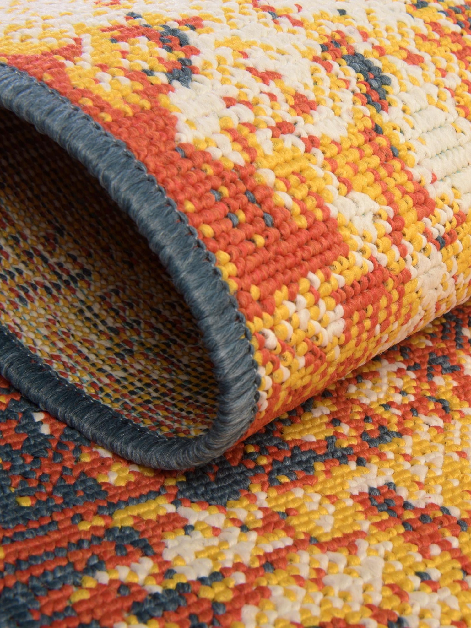 Multicolor 7' 10 x 10' Outdoor Coastal Rectangle Area Rug Weather Resistant for Patio, Deck, Terrace, Balcony, Porch 100% Polypropylene Coastal Decor Carpet for Sale at Rug Engine