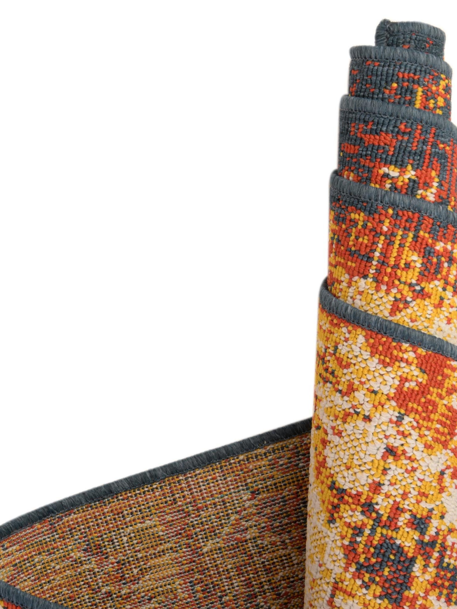 Multicolor 4' 1 x 6' 1 Outdoor Coastal Rectangle Area Rug Weather Resistant for Patio, Deck, Terrace, Balcony, Porch 100% Polypropylene Coastal Decor Carpet for Sale at Rug Engine