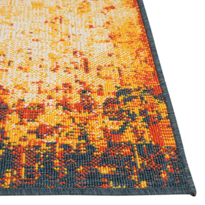 Multicolor 2' x 8' Outdoor Coastal Runner Area Rug Weather Resistant for Patio, Deck, Terrace, Balcony, Porch 100% Polypropylene Coastal Decor Carpet for Sale at Rug Engine
