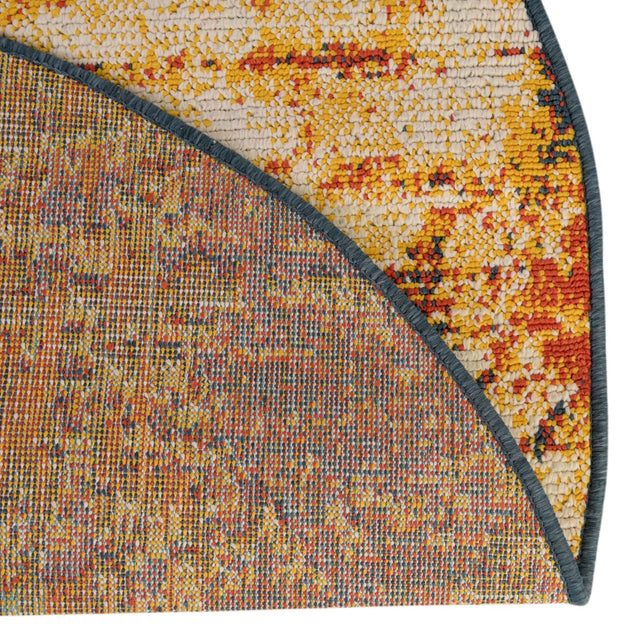 Multicolor 4' 1 x 4' 1 Outdoor Coastal Round Rug