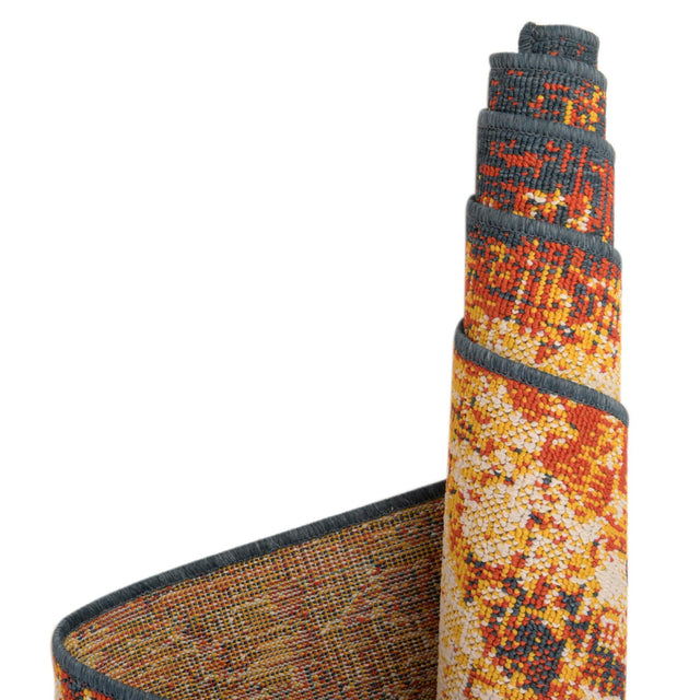 Multicolor 4' 1 x 4' 1 Outdoor Coastal Round Rug