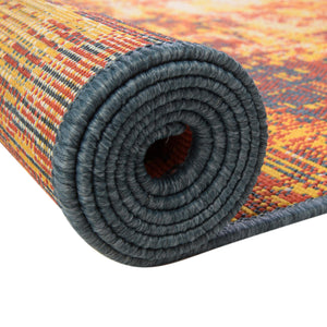 Multicolor 4' 1 x 4' 1 Outdoor Coastal Round Rug