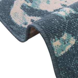 Navy Blue 5' 3 x 8' Outdoor Coastal Rectangle Rug