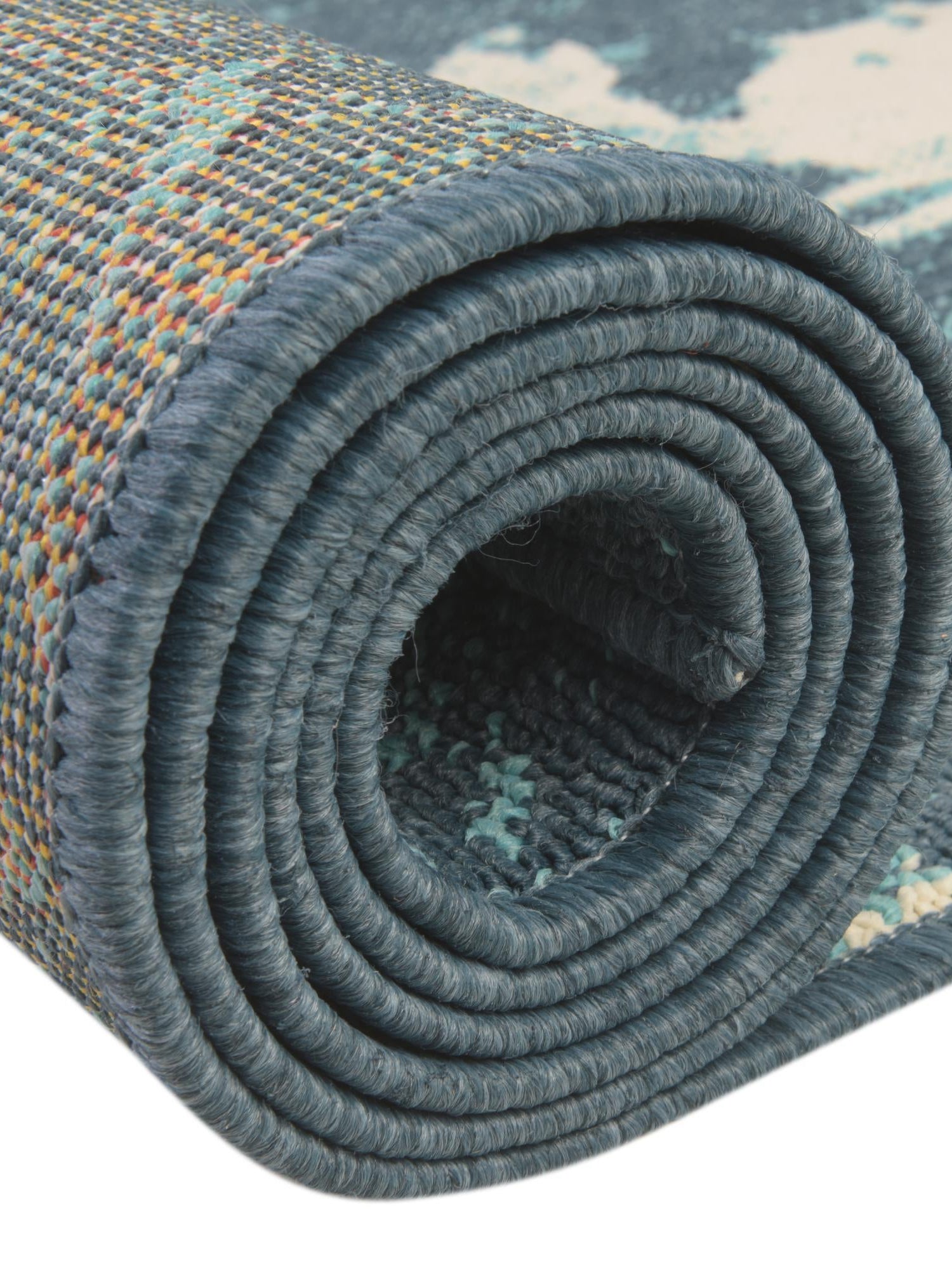 Navy Blue 7' 10 x 10' Outdoor Coastal Rectangle Area Rug Weather Resistant for Patio, Deck, Terrace, Balcony, Porch 100% Polypropylene Coastal Decor Carpet for Sale at Rug Engine