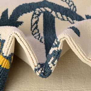 Ivory 7' 1 x 7' 1 Outdoor Coastal Round Rug