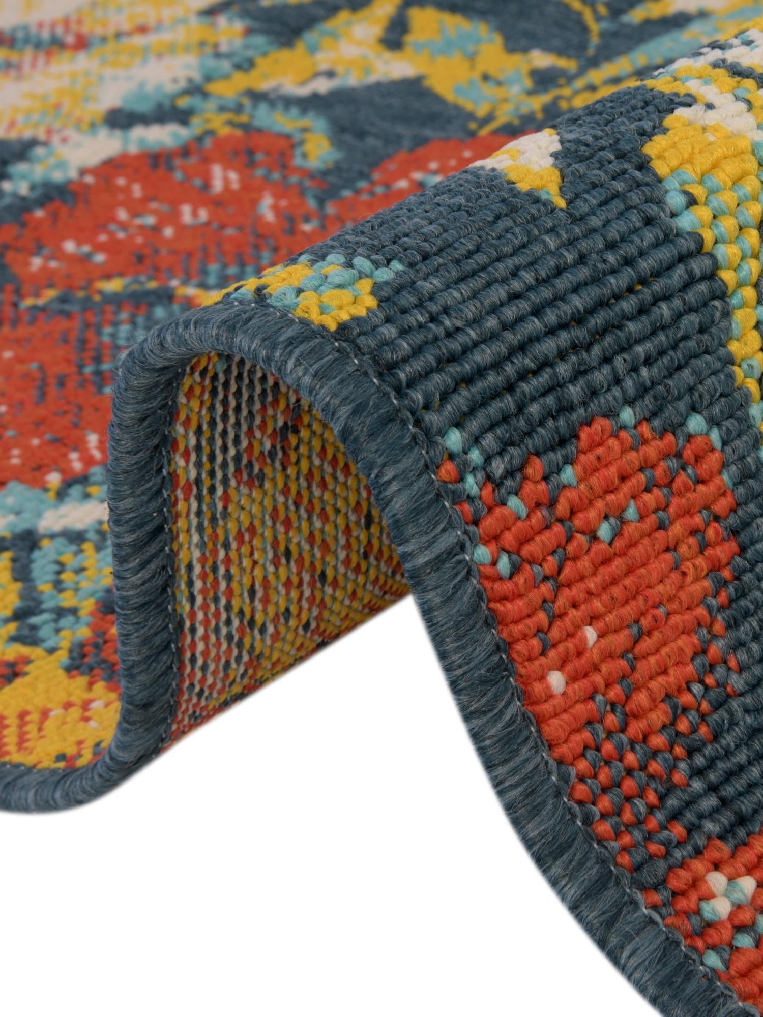 Multicolor 9' x 12' Outdoor Coastal Rectangle Area Rug Weather Resistant for Patio, Deck, Terrace, Balcony, Porch 100% Polypropylene Coastal Decor Carpet for Sale at Rug Engine