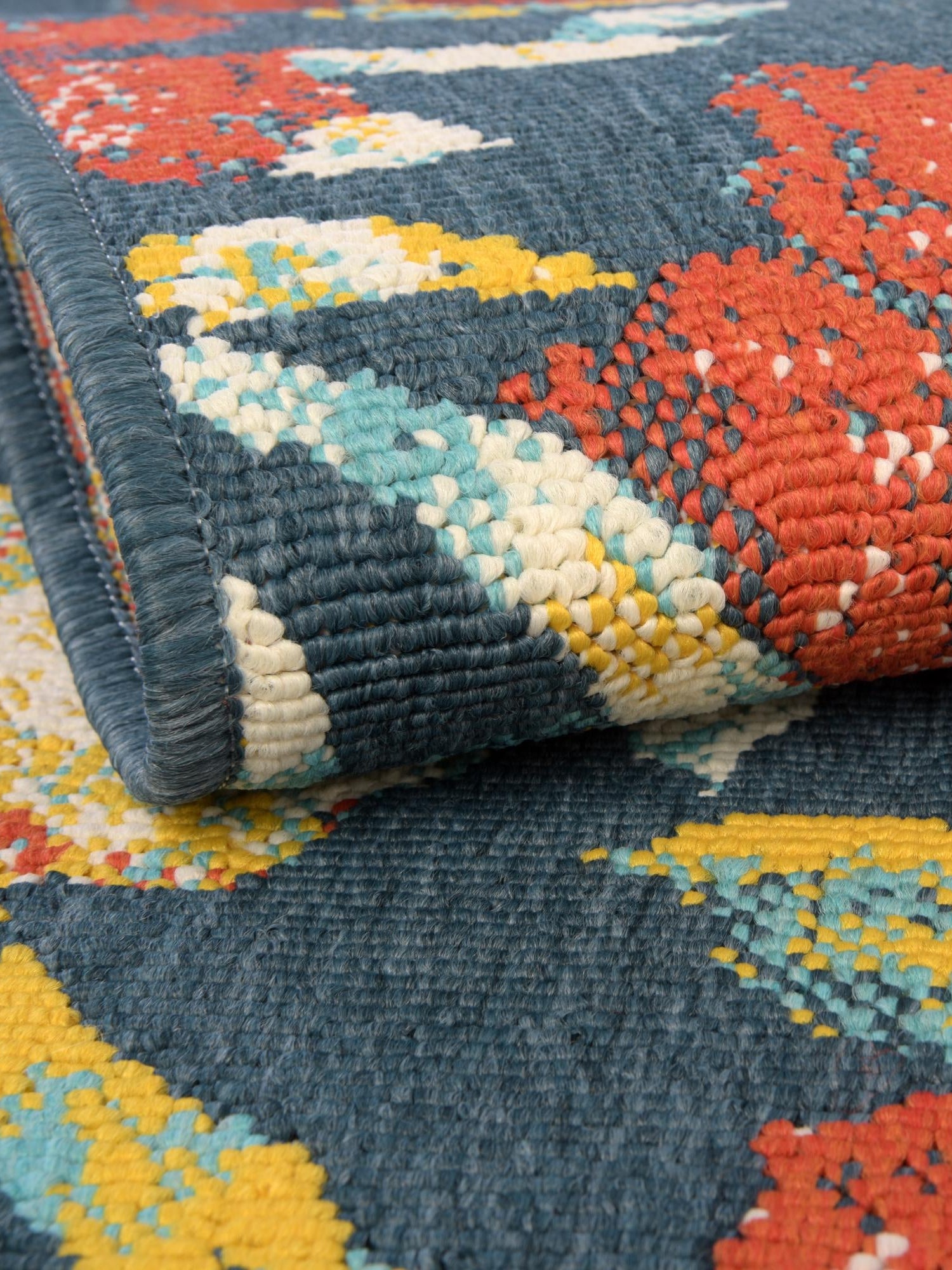 Multicolor 2' x 8' Outdoor Coastal Runner Area Rug Weather Resistant for Patio, Deck, Terrace, Balcony, Porch 100% Polypropylene Coastal Decor Carpet for Sale at Rug Engine