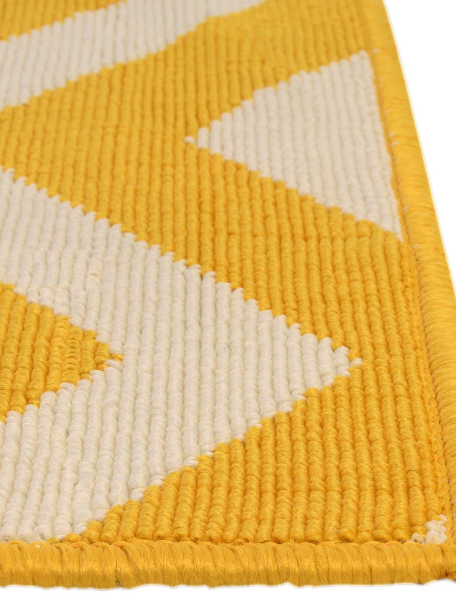 Yellow 9' x 12' Outdoor Coastal Rectangle Area Rug Weather Resistant for Patio, Deck, Terrace, Balcony, Porch 100% Polypropylene Coastal Decor Carpet for Sale at Rug Engine