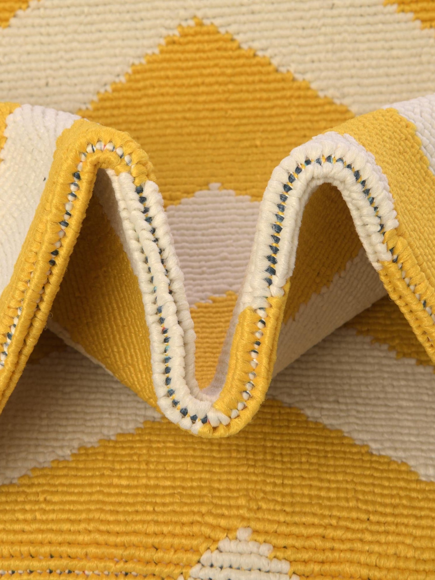 Yellow 9' x 12' Outdoor Coastal Rectangle Area Rug Weather Resistant for Patio, Deck, Terrace, Balcony, Porch 100% Polypropylene Coastal Decor Carpet for Sale at Rug Engine
