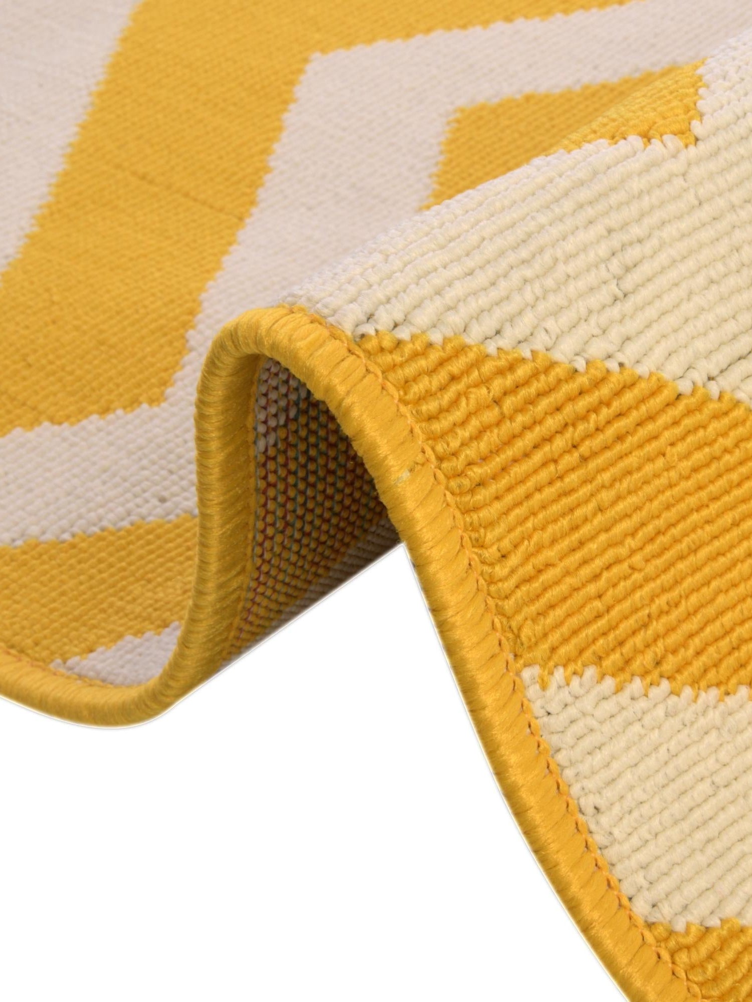 Yellow 4' 1 x 6' 1 Outdoor Coastal Rectangle Area Rug Weather Resistant for Patio, Deck, Terrace, Balcony, Porch 100% Polypropylene Coastal Decor Carpet for Sale at Rug Engine
