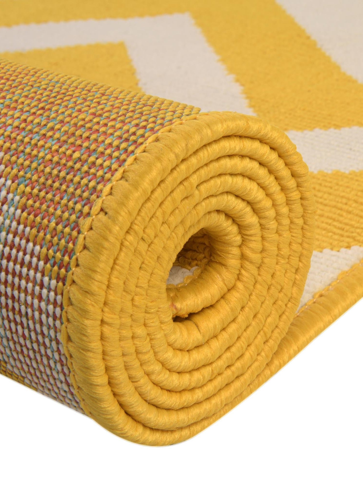 Yellow 5' 3 x 8' Outdoor Coastal Rectangle Area Rug Weather Resistant for Patio, Deck, Terrace, Balcony, Porch 100% Polypropylene Coastal Decor Carpet for Sale at Rug Engine