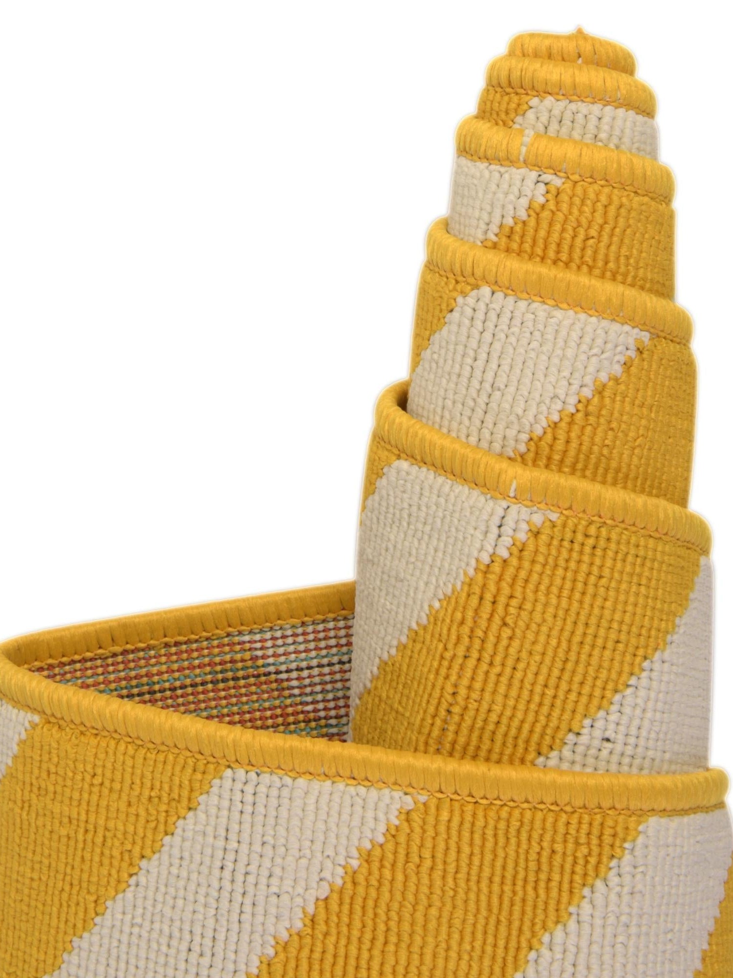 Yellow 7' 1 x 7' 1 Outdoor Coastal Round Area Rug Weather Resistant for Patio, Deck, Terrace, Balcony, Porch 100% Polypropylene Coastal Decor Carpet for Sale at Rug Engine