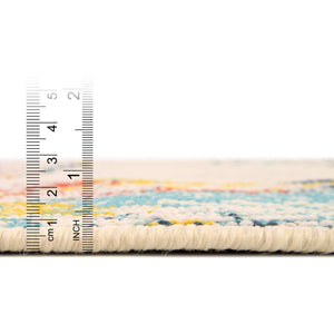Multicolor 4' 1 x 4' 1 Outdoor Coastal Round Area Rug Weather Resistant for Patio, Deck, Terrace, Balcony, Porch 100% Polypropylene Coastal Decor Carpet for Sale at Rug Engine